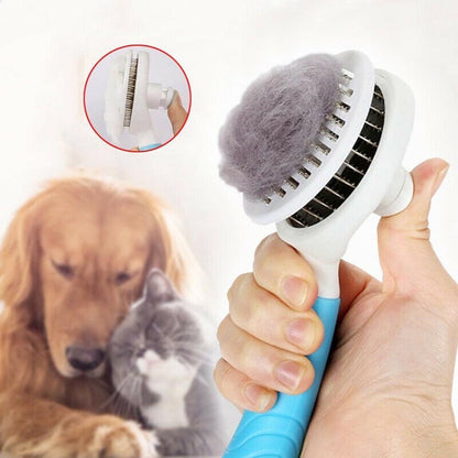 Escova Pente Plástico Ferro Para Pentear e Remover Tirar Pelos Dos Pets Cães E Gatos